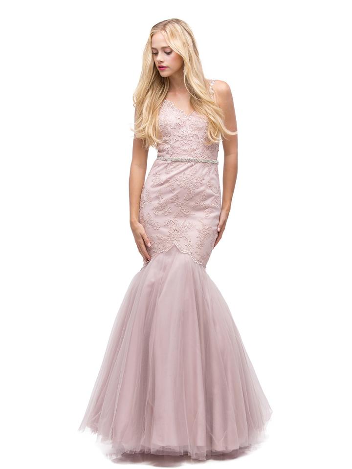 Dancing Queen - 9913 Embroidered Tulip Mermaid Gown