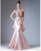Cinderella Divine - Embellished Scoop Ruffled Mermaid Dress