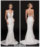 Colors Couture - J056 Halter Neck Embellished Fitted Gown