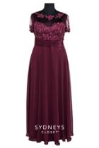 Sydney's Closet - Sc4039 Plus Size Dress In Merlot