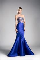 Cinderella Divine - Floral Embellished Strapless Mermaid Gown