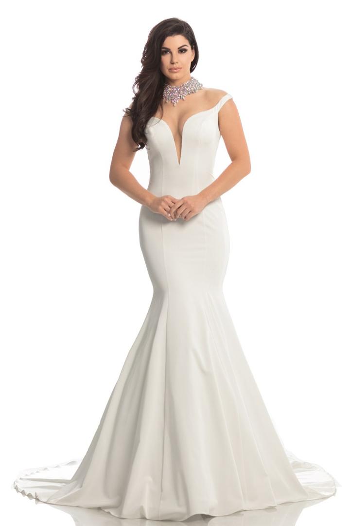 Johnathan Kayne - 8203 Jewel Encrusted Choker Mermaid Gown