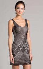 Lara Dresses - 33266 Beaded V-neck Sheath Dress
