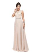 Dancing Queen - Attractive Long Pastel Prom Dress With Illusion-lace Bodice 9675