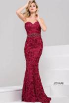 Jovani - Floral And Crystal-accented Sweetheart Mermaid Dress 29356