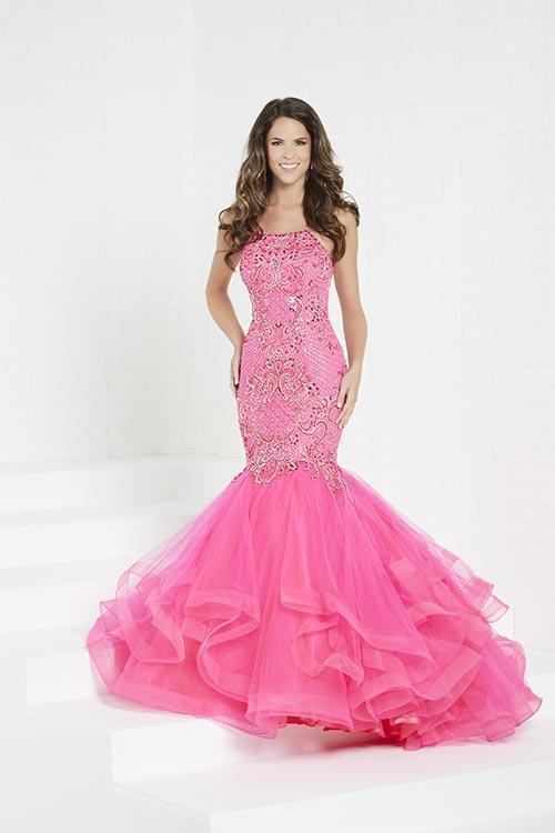 Tiffany Designs - 16280 Embellished Halter Mermaid Dress
