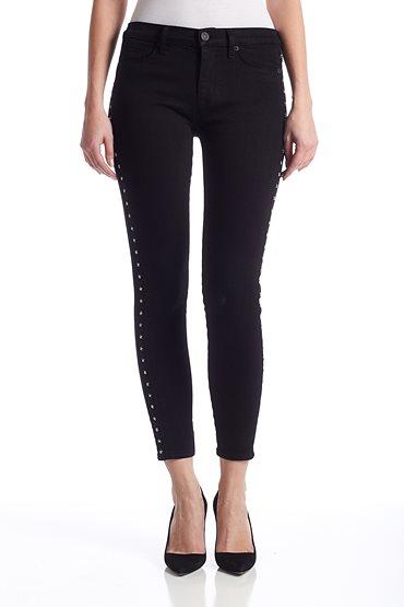 Hudson Jeans - Wma4131teq Luna Midrise Ankle Super Skinny In Noir Star