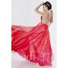 Studio 17 - Finely-ruched Empire Iridescent Chiffon A-line Gown 12500
