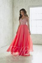 Tiffany Designs - Ornate Sweetheart Crystal Chiffon Evening Gown 46011