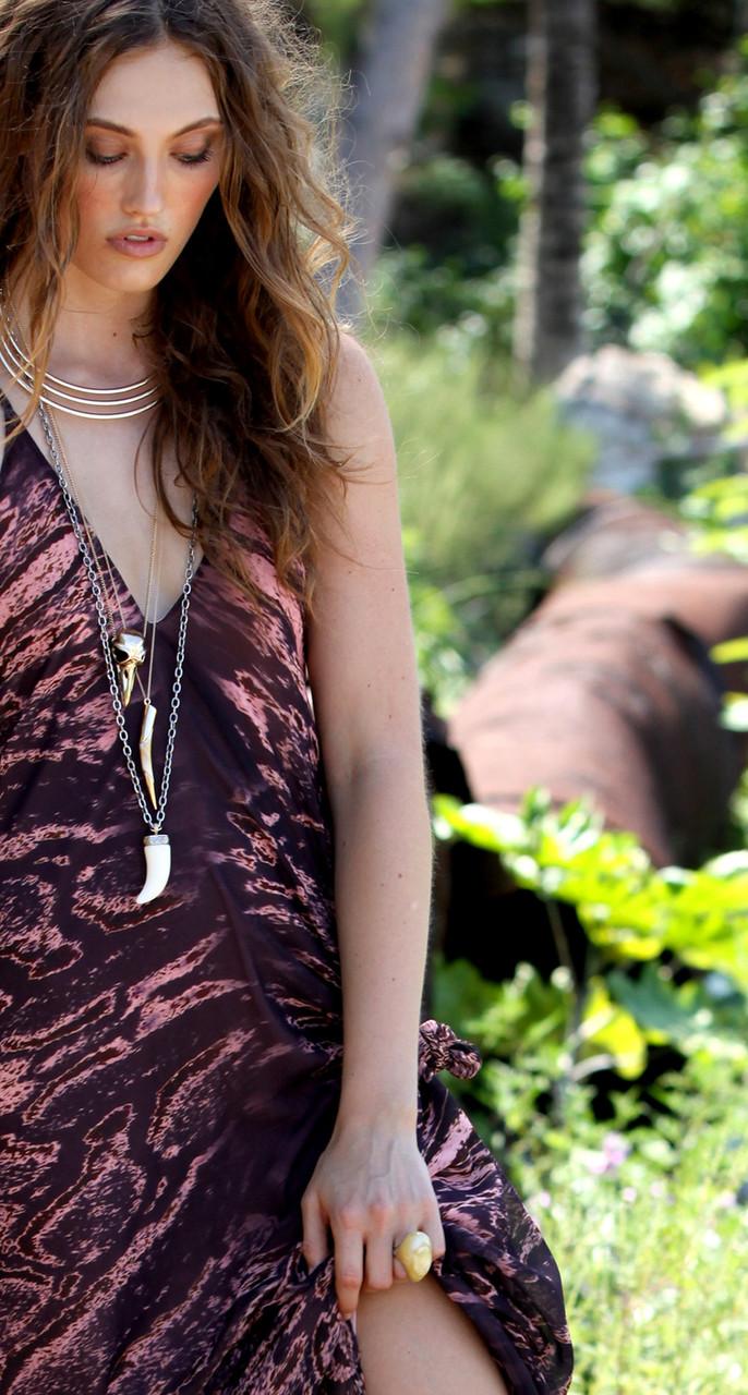 Ramona Larue - Tara Dress Xs / Plum Leopard
