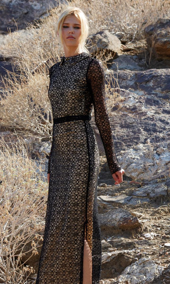 Again Collection - Dion Backless Maxi Dress In Black