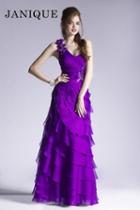 Janique - One-strap Fitted Floor Length Gown J131
