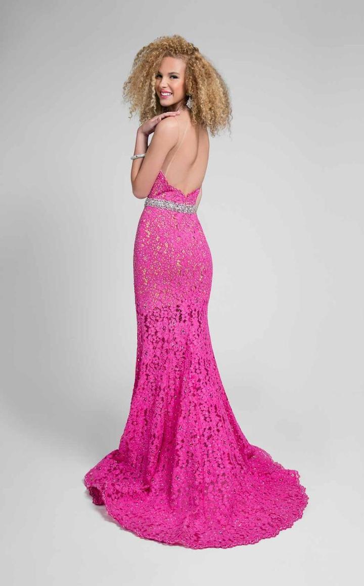 Terani Couture - Open Back Mermaid Gown With Embelished Waist 1712p2645