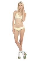 Lolli Swimwear - Pillow Talk Top In Mellow Yellow Mellow Yellow Stripes / L / V260
