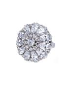 Cz By Kenneth Jay Lane - Deco Ring-size 7
