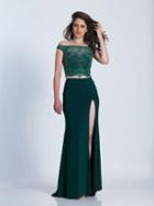 Dave & Johnny - 3575 Two Piece Off Shoulder Gown