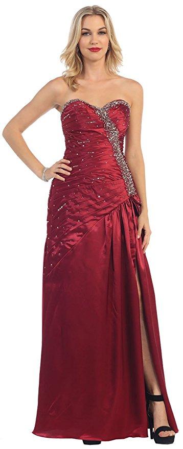Strapless Crystal Edge Sweetheart Prom Dress