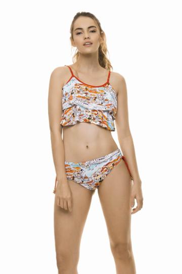 2018 Estivo Swimwear - Ruffled Top 2080/gre/03