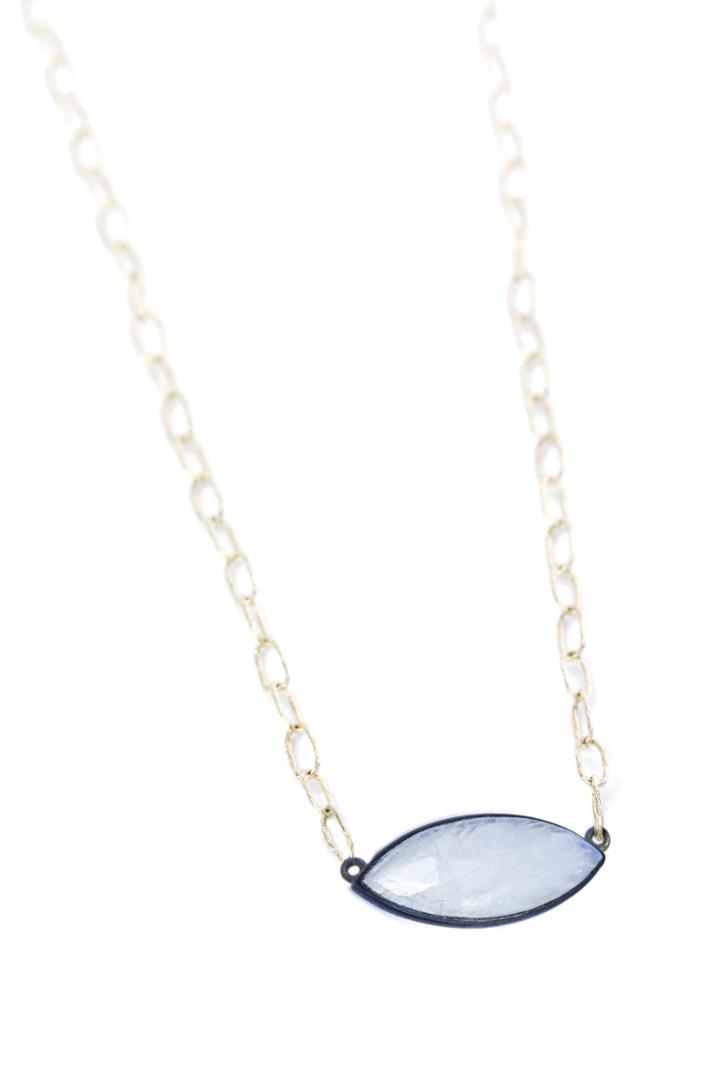 Nina Nguyen Jewelry - Petite Marquise Black Oxidized Necklace