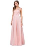 Dancing Queen - Sleeveless Scalloped Lace Illusion Gown