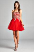 Aspeed - S1891 Strapless Embroidered A-line Homecoming Dress