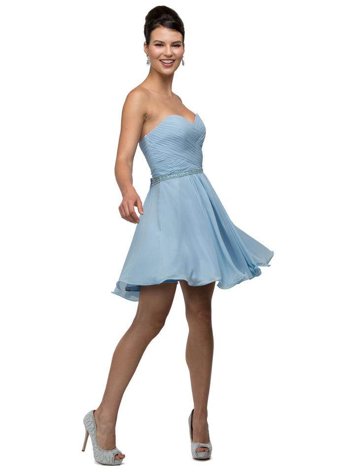 Dancing Queen - 9581 Crisscrossed Sweetheart A-line Dress