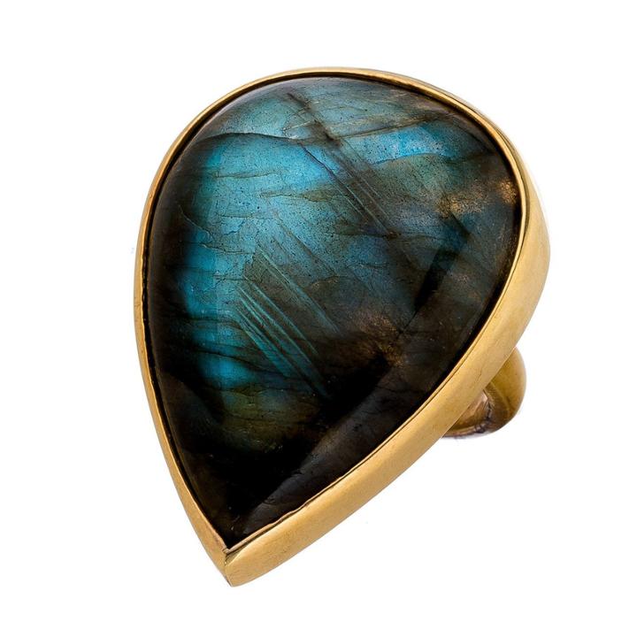 Heather Hawkins - Good Girls Revolt Ring In Labradorite Lotus/yg