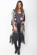Goddis - Alexis Hooded Kimono In Apache Leather