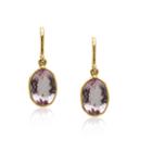 Tresor Collection - Morganite Oval Earring In 18kt Yellow Gold