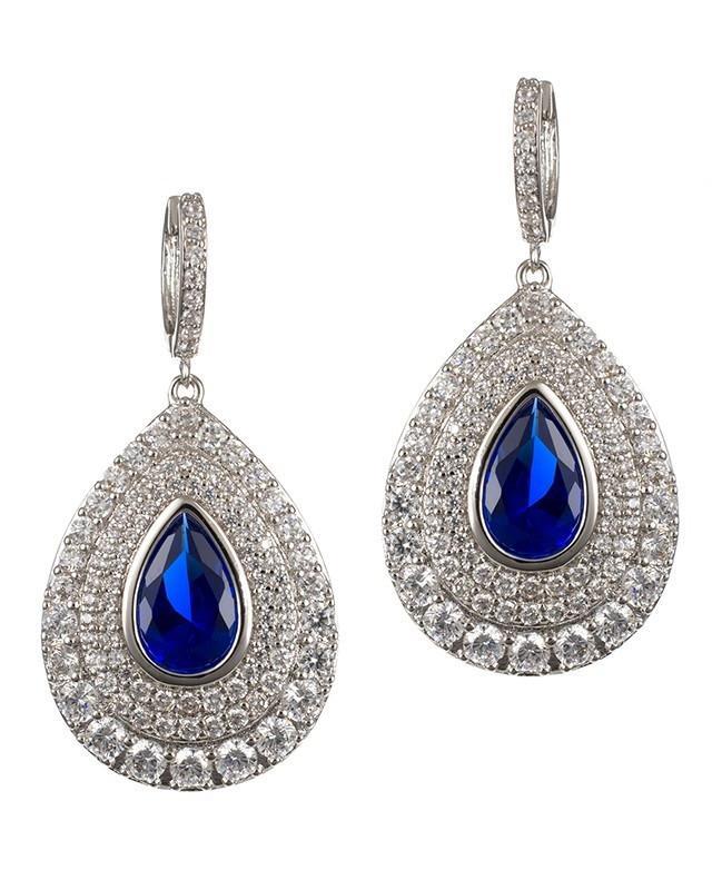 Cz By Kenneth Jay Lane - Pave Teardrop Earrings