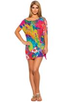 Caffe Swimwear - Asymmetrical One Shoulder Dress In Pink