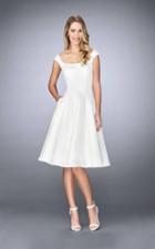 La Femme - 24898 Square Neck Sleek Cocktail Dress