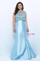 Blush Too - Long Dress With Removable Beaded Cover 11203w