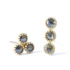Nina Nguyen Jewelry - Rose Cut Trio Diamond Gold Studs