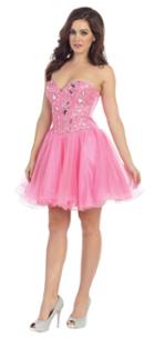 May Queen - Strapless Sweetheart Corset Short Party Dress Mq873