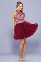 Nox Anabel - 6326 Two Piece Beaded A-line Dress