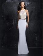 Nina Canacci - Long Prom Dress With Lace Bodice 1304