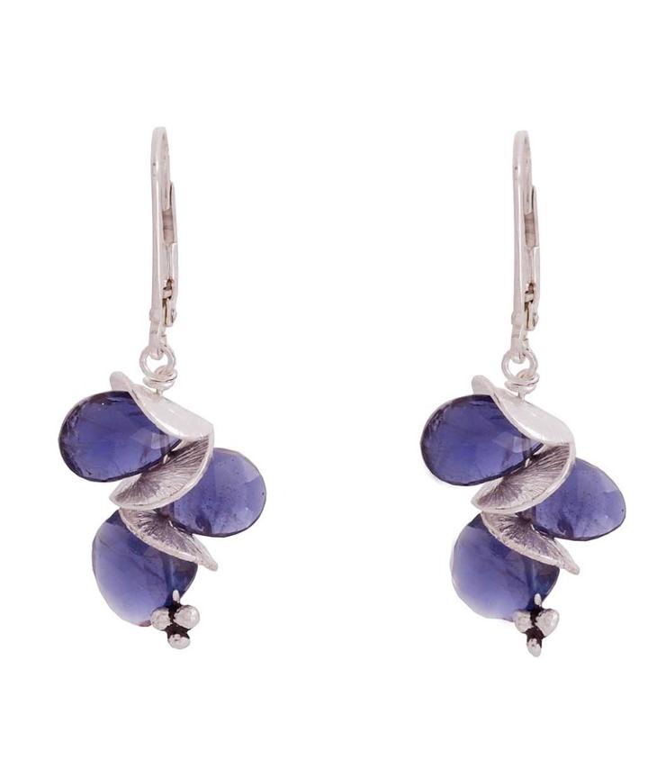 Lori Kaplan Jewelry - Faceted Lolite Sterling Silver Earrings