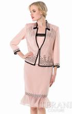 Terani Evening - Flounced Beaded Dress With Jacket 1525s0959b