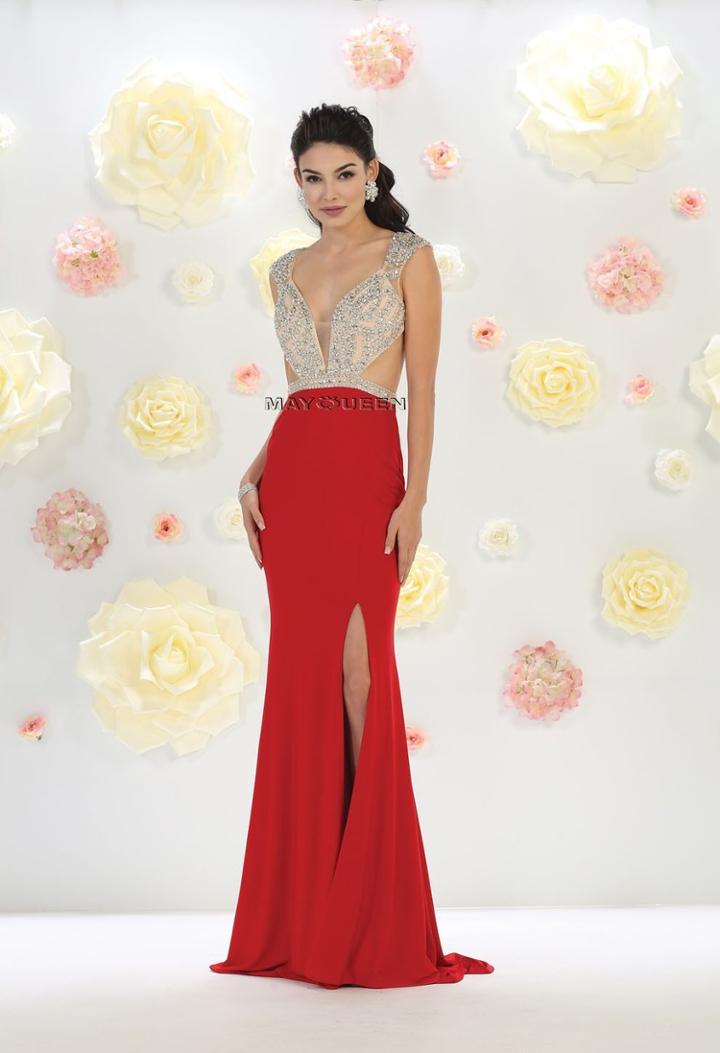 Captivating Embellished V-neck Sheath Dress