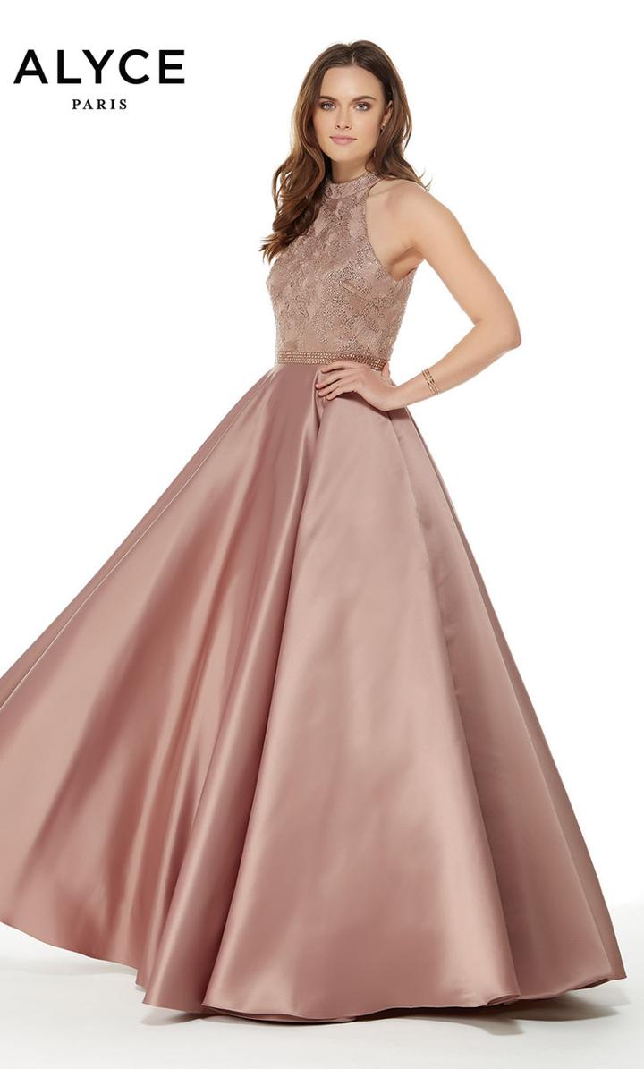 Alyce Paris - 5021 Sleeveless Beaded Lace High Neck Ballgown