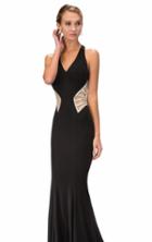 Elizabeth K - Sleeveless V Neck Long Dress Gl1320
