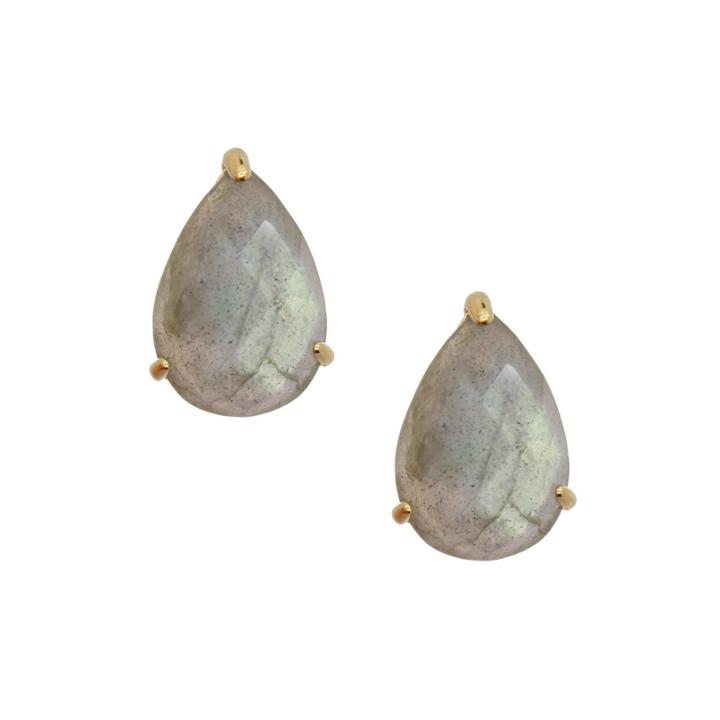Rachael Ryen - Gemstone Teardrop Studs In Labradorite