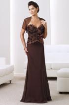 Montage By Mon Cheri - 211909 Two Piece Dress In Cocoa Copper