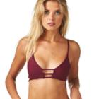 Montce Swim - Maroon Cage Bralette Bikini Top