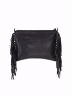 Mofe Handbags - Kalon Fringe Crossbody & Clutch Black / Genuine Leather