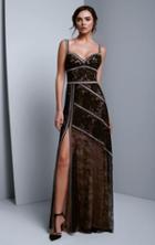Beside Couture By Gemy - Bc1335 Lace Sweetheart Sheath Dress With Slit