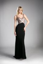 Cinderella Divine - Sleeveless Beaded Form-fitting Gown