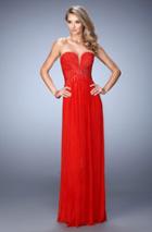 La Femme - 21836 Plunging Sweetheart Empire Gown