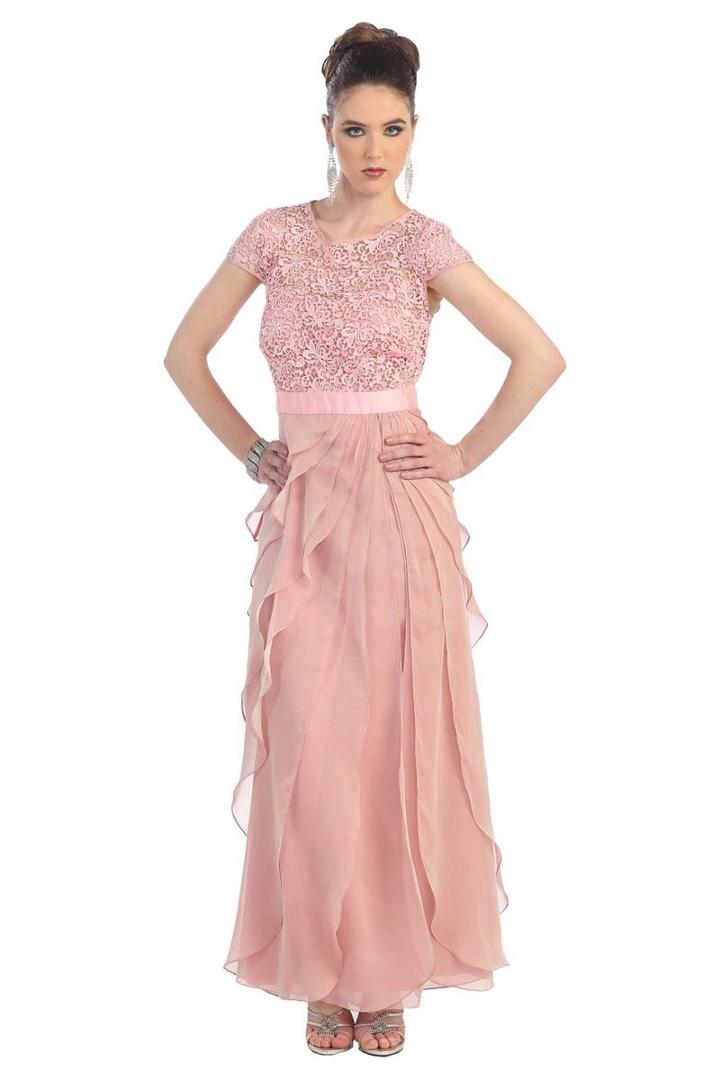 Floral Lace Short Sleeve Dress